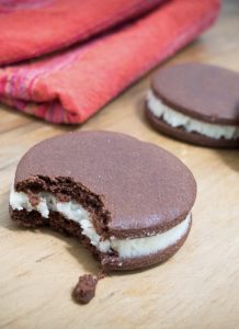 This healthy chocolate cookie recipe can be used to make healthy versions of oreos, mint slice and tiny teddies. Gluten & dairy-free options.
