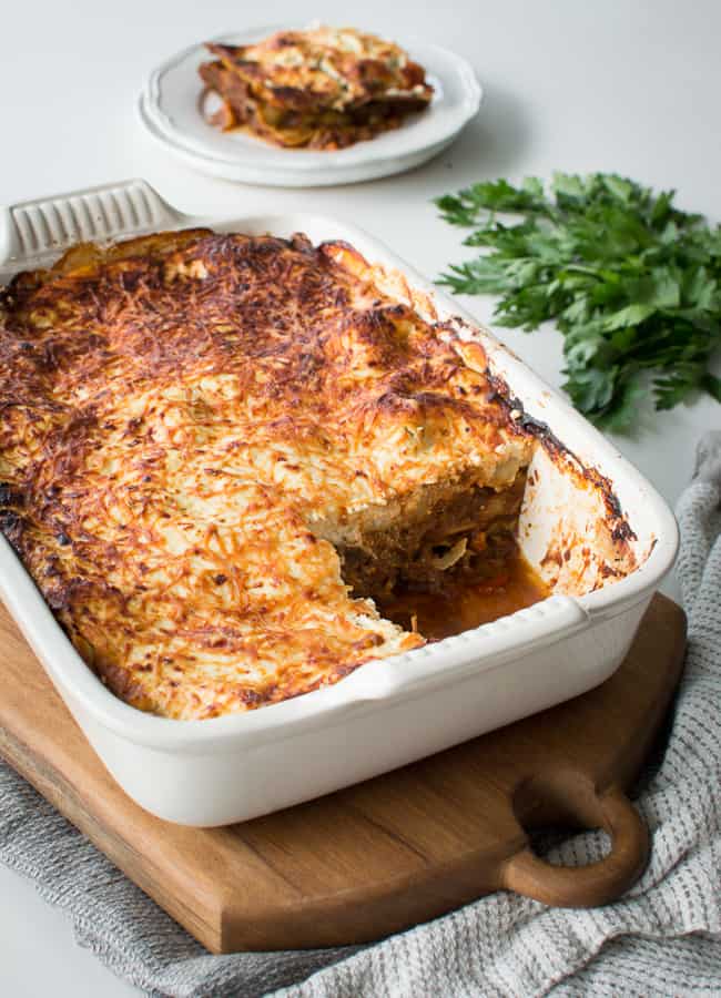 This Moroccan Lasagne is a fabulous slow cooked, winter warmer. It is very easy to make and a delicious, super nourishing meal.