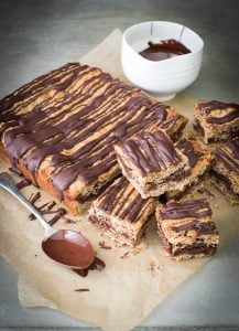 This Anzac Brownie Slice is a delicious, healthy, chocolatey twist on the Anzac classic. Includes variations for dairy, gluten-free and vegan (and a thermomix method too).