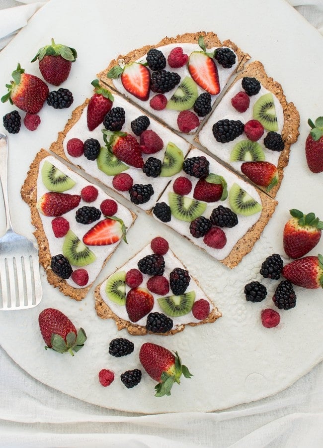This Breakfast Fruit Pizza jams a lot of nourishment into each slice and is easy to make ahead for a breakfast on-the-go.