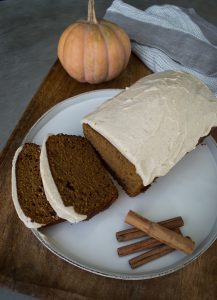 This Pumpkin Loaf with Maple Buttercream is an easy to make and super delicious loaf that your family will love!