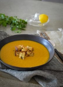 This Moroccan Sweet Potato Soup is a delicious, easy to make and nourishing. The warming spices support digestion and reduce inflammation.