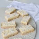 This zest Lemon Coconut Slice is a delicious, very easy to make, low sugar lunchbox treat or snack. Sure to become a favourite.