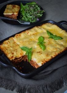 This Farmhouse Lasagne is a great meal to create two good sized serves. Really versatile to switch up any of the veggies or protein.