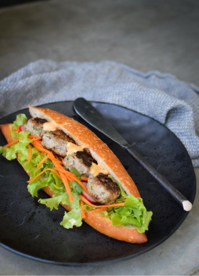 This Turkey Meatball Banh Mi is my take on the classic Vietnamese sandwich. This is such a lovely flavour combination. I hope you love it too!