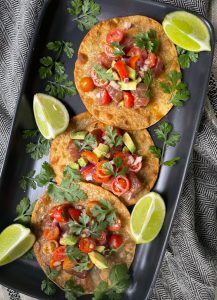 This delicious, easy to make Tuna Tartare Tostada is one of my favourite light meals, we often have it for lunch or dinner on weekends.
