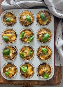 Every time I make bolognese, I always make sure I have leftovers to make these handy, protein rich lunchbox Leftover Bolognese Muffins.