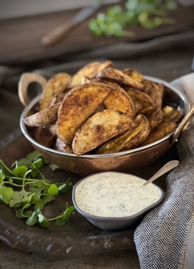 These Tandoori Spiced Wedges are a tasty, easy to make and delicious side or savoury snack with Indian flavours.
