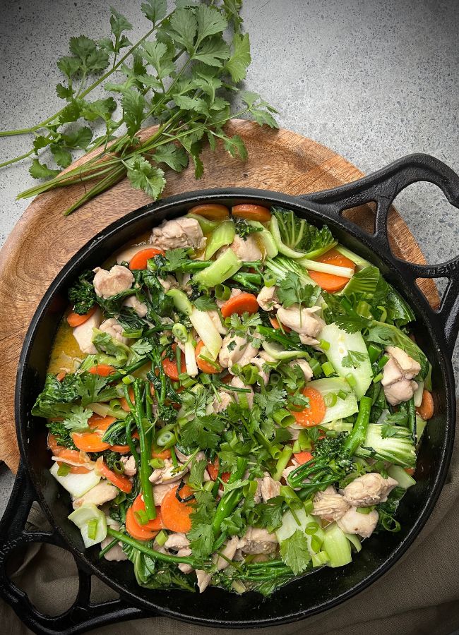 This simple Chicken Miso Butter Stir Fry is another delicious flavour combination that my family love. It’s so quick and easy to prep and cook making it the perfect mid week, 30 minute meal.