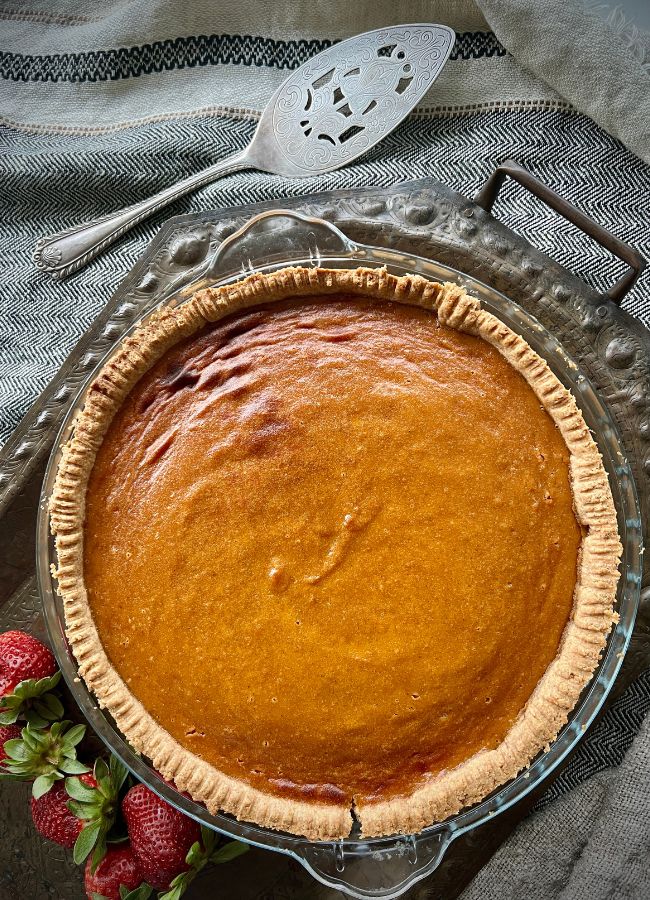 This delicious Lemony Sweet Potato Tart is my take on a pumpkin pie my Nan use to make. I’ve made it dairy-free with a hint of spice!