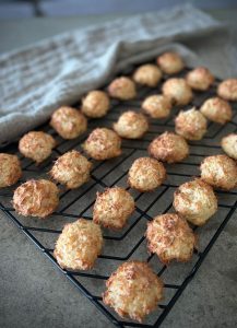 These Simple Maple Macaroons are a great dairy and nut-free treat that freezes really well.