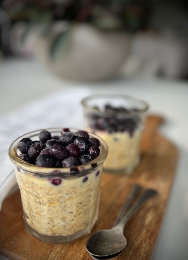 Another quick and easy, delicious brekkie recipe, these Blueberry Orange Overnight Oats are a quick and easy start to the day.