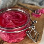 I love to have a jar of quick pickled red onions in the fridge to add extra colour and flavour to meals. They are delicious alongside grilled or roasted meat, as an addition to wraps or a milder way to enjoy onion in salads.