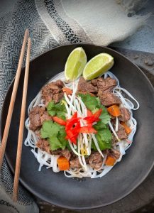 This delicious, easy to make Slow Cooked Vietnamese Beef with rice noodles is another throw it in a let the oven do the work kind of recipe.