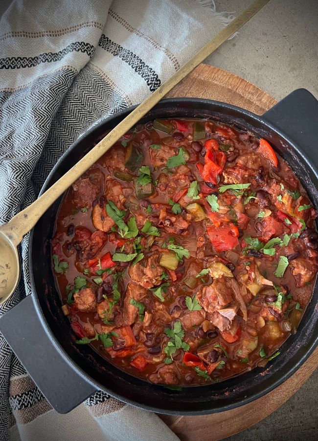 Another one pot wonder, this Smoky Pork Stew is a sweet and smoky meal that you're going to love.