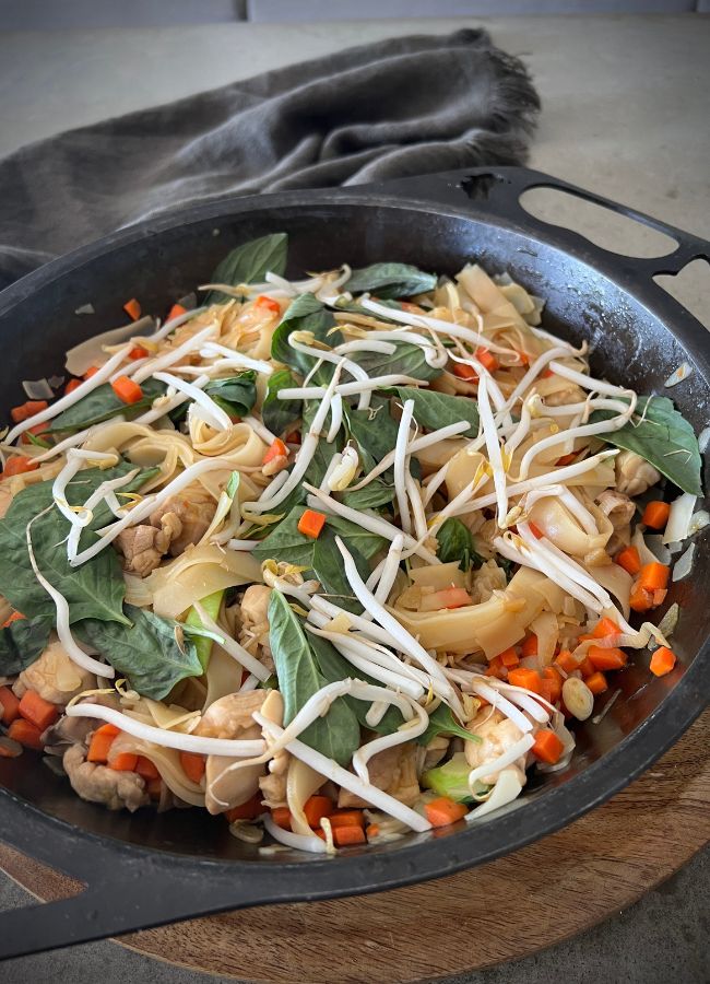 These Thai Drunken Noodles are such a quick and easy meal, and very easily adapted to suit your own tastes, pantry supplies and dietary requirements.