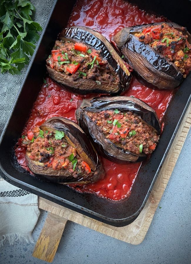 Turkish Stuffed Eggplant (Karniyarik) | (Delicious) Well Nourished