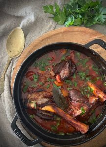 This Lamb Shank Stew is another easy, one pot wonder. Lamb shanks are not only delicious, they are incredibly beneficial as the slow cooking releases gelatinous goodness that is so healing to the gut and body.