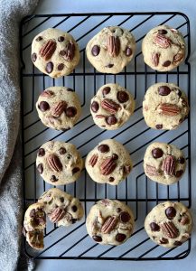 These Miso Choc Pecan Cookies are a unique twist on a classic favourite, blending the salty richness of white miso with the sweetness of dark chocolate and the crunch of toasted pecans. Perfectly balanced and absolutely delicious, they’re an irresistible treat for any occasion.