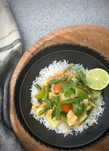This easy Thai red curry fish is packed with bold flavours, coconut milk & fresh vegetables. A 30 min nourishing meal perfect for weeknights!
