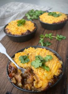 This rich Miso Braised Beef Pie topped with creamy mash is a nourishing, make-ahead meal packed with umami flavour & gut-loving ingredients.