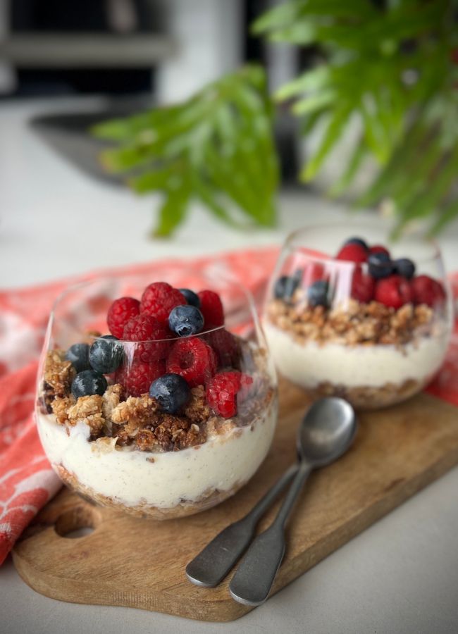 This lime yoghurt parfait is a low-fuss dessert - perfect for the festive season or any time you want something sweet without the effort.