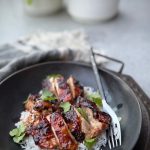 Oven baked chicken teriyaki with crispy skin & a naturally caramelised sauce. A simple, high-protein, gluten-free dinner the family will love.