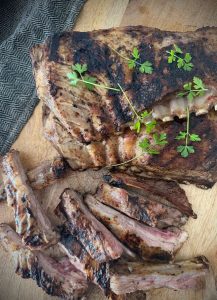 Quick barbecue lamb ribs grilled to perfection. A simple, protein-rich whole food dinner perfect for easy family meals & outdoor cooking.